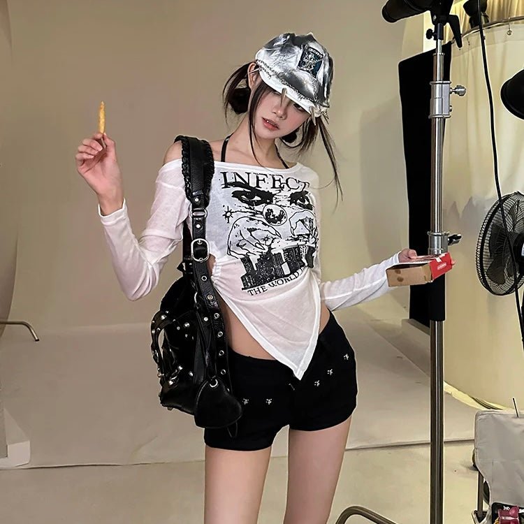 Punk Off-Shoulder Top