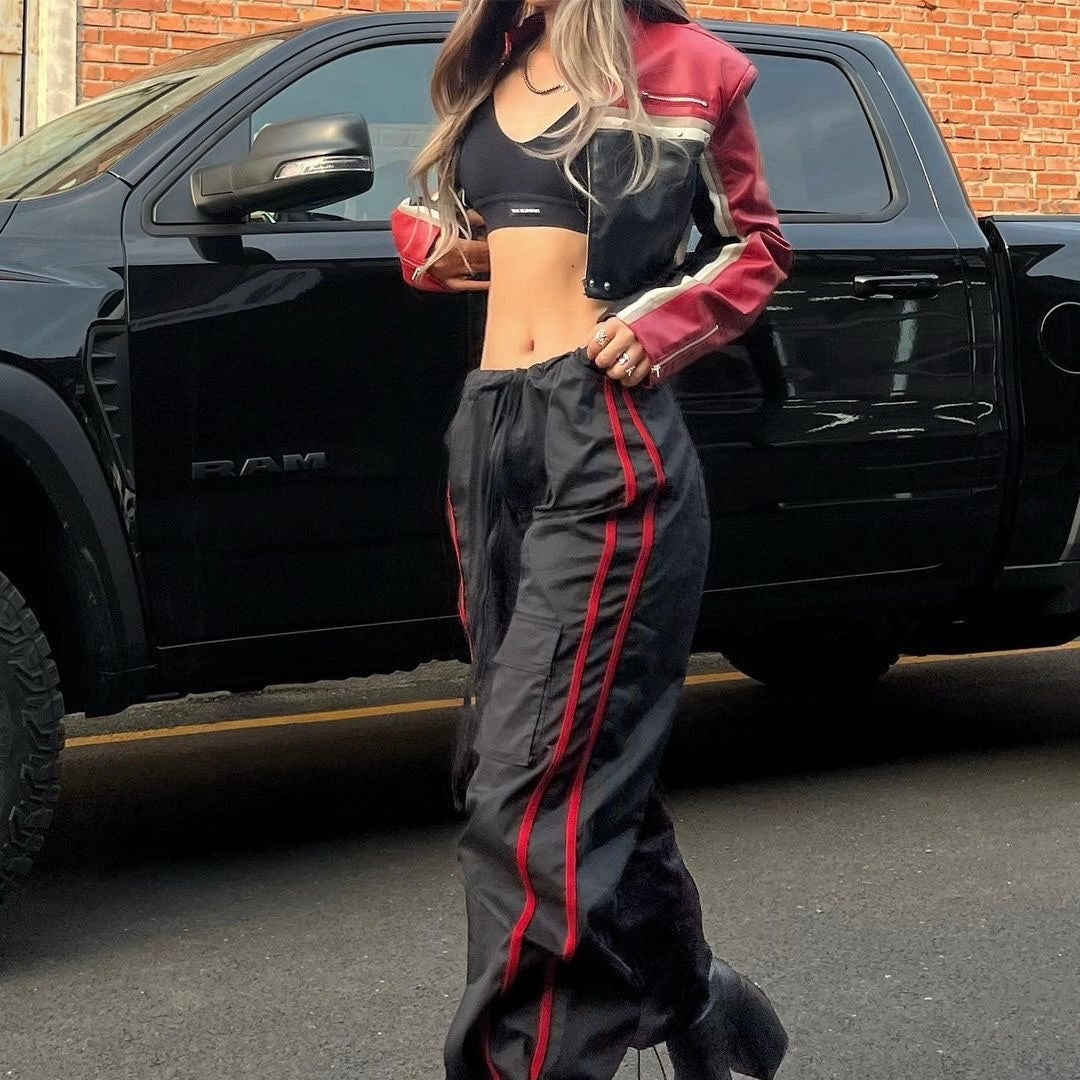 Pin Strip Jacket - Crop