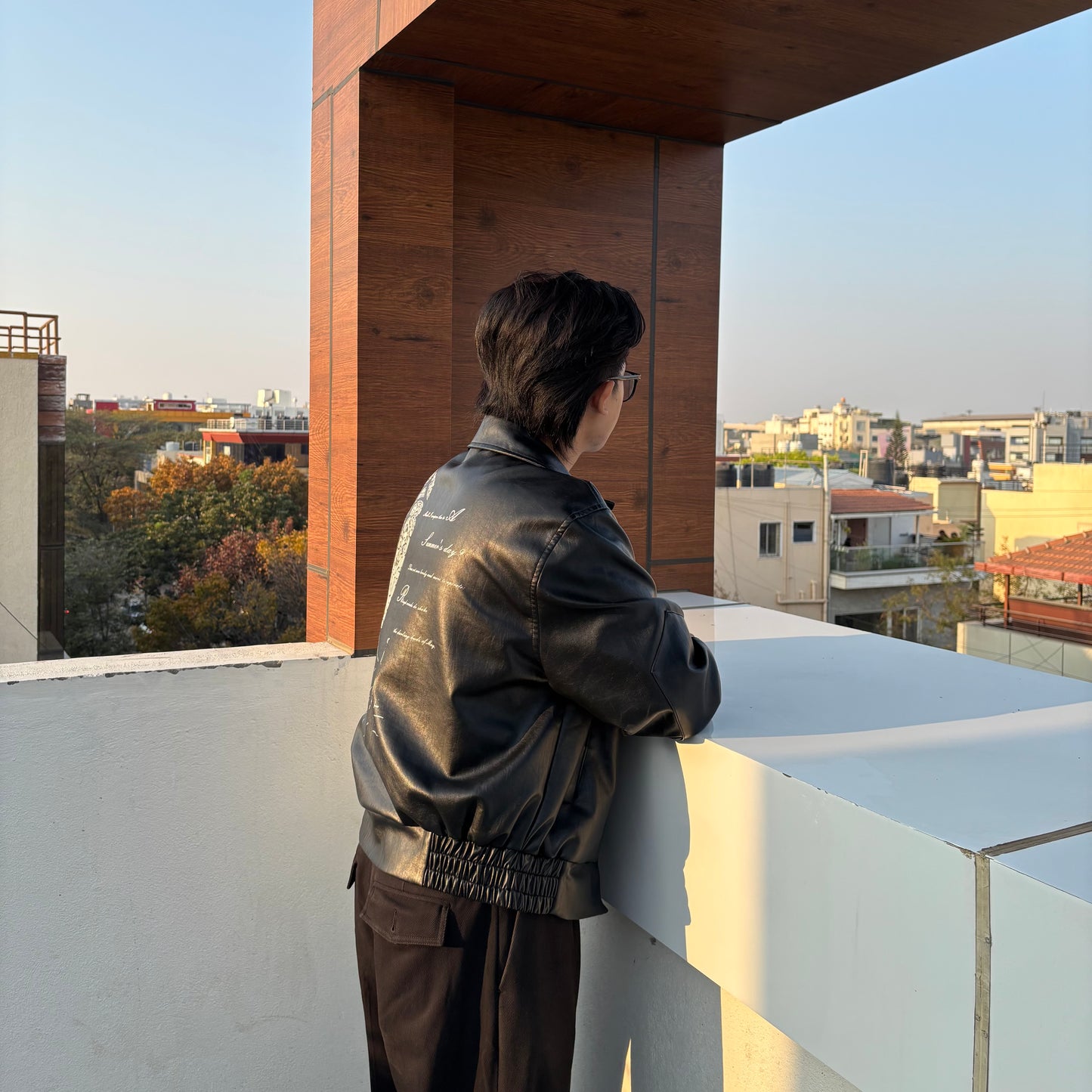 Collared Leather Jacket