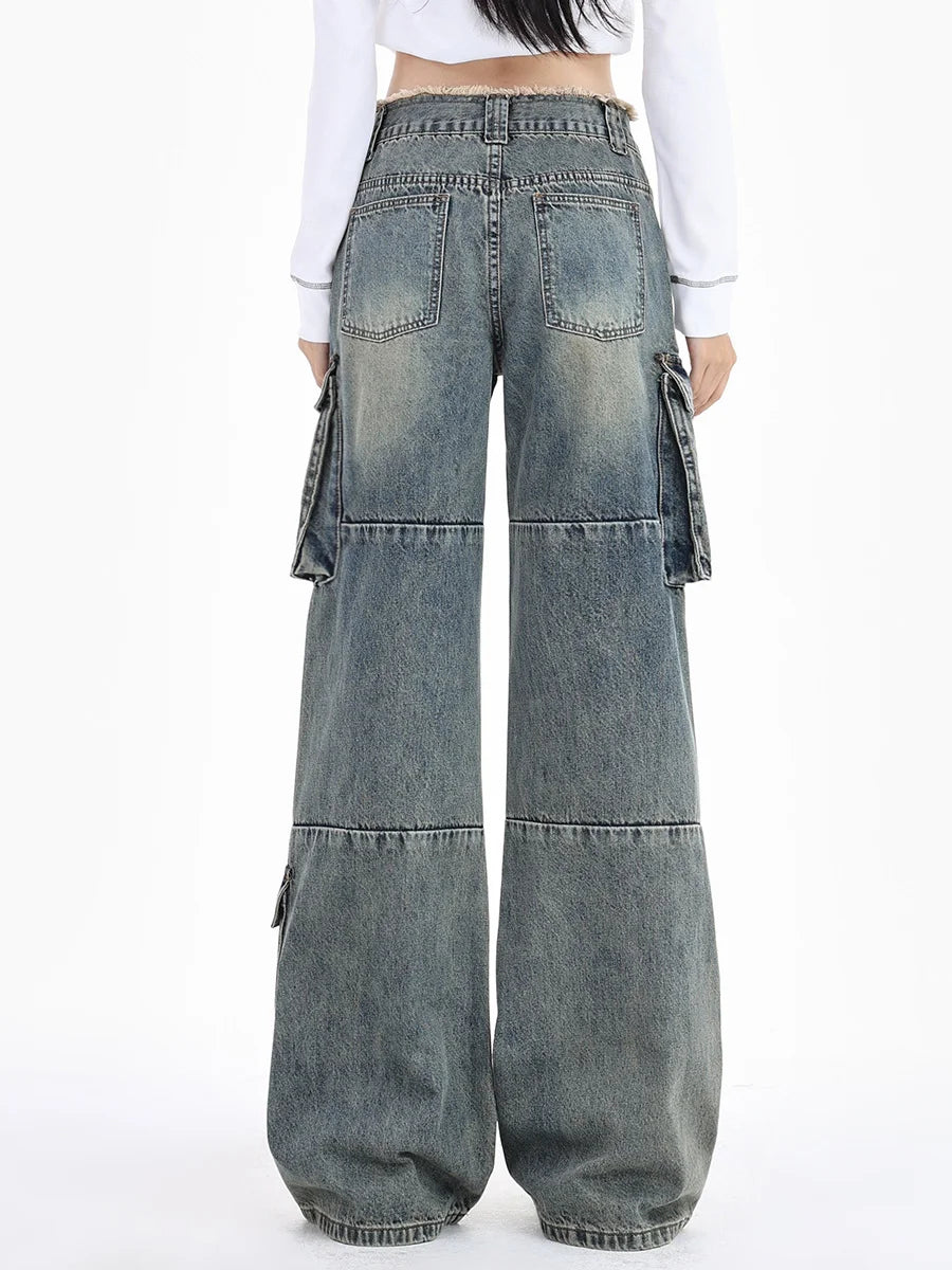 Denim Cargo Pants