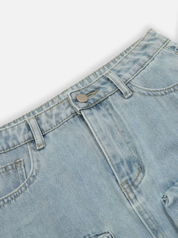 Multi Pocket Denim Skirt