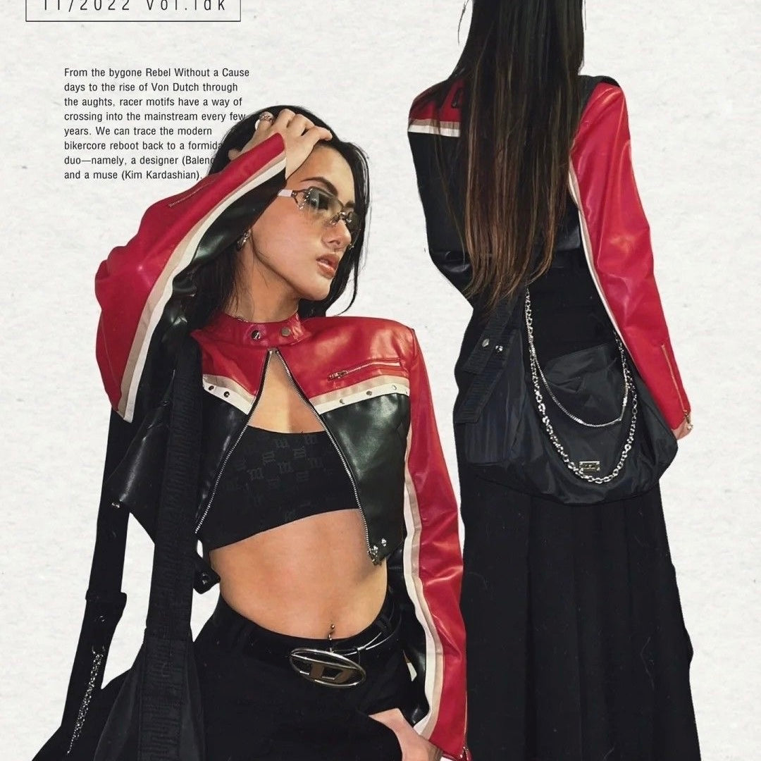 Pin Strip Jacket - Crop