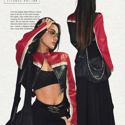 Pin Strip Jacket - Crop