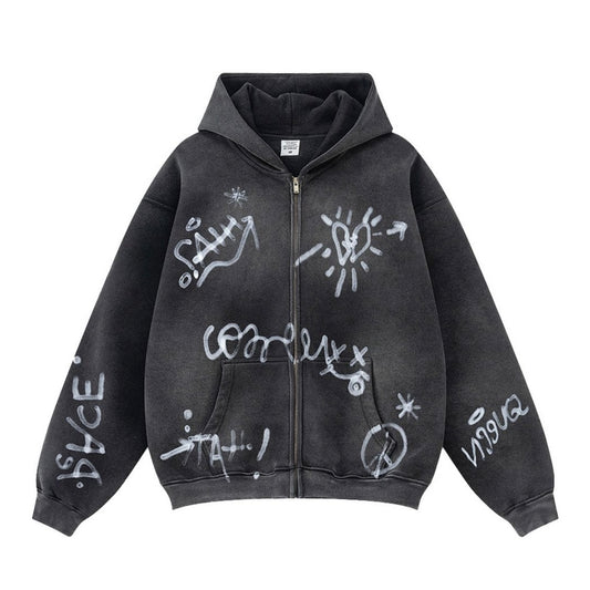 Zipper Smiley Hoodie