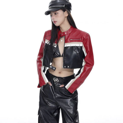 Pin Strip Jacket - Crop