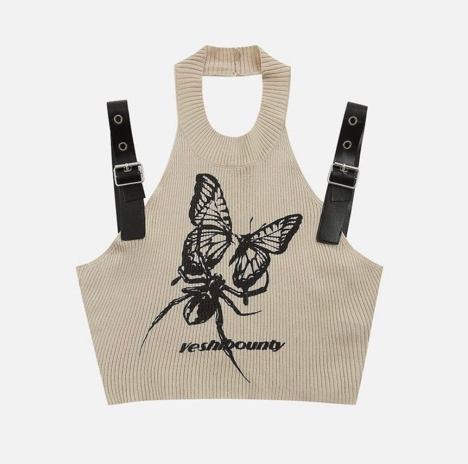 Strap Patchwork Cami Тор