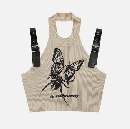 Strap Patchwork Cami Тор