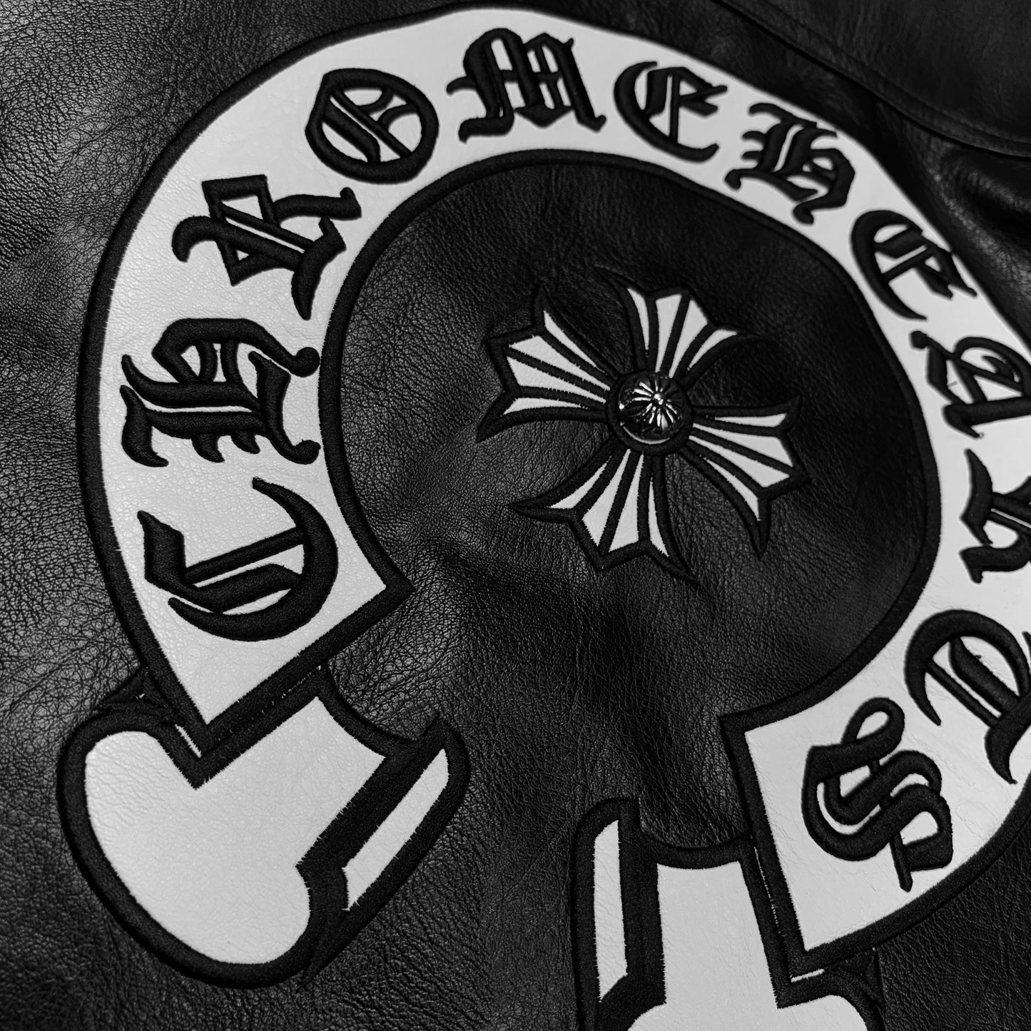 Chrome Hearts Leather Jacket (Embroidered)
