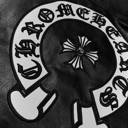Chrome Hearts Leather Jacket (Embroidered)