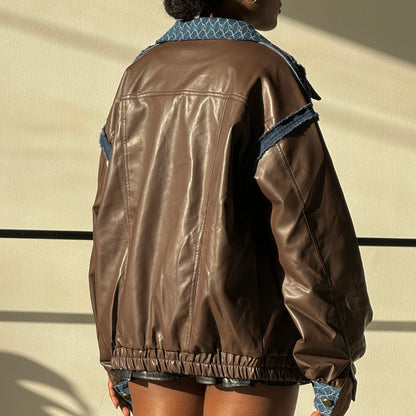 Aelfric Eden patchwork leather jeacket