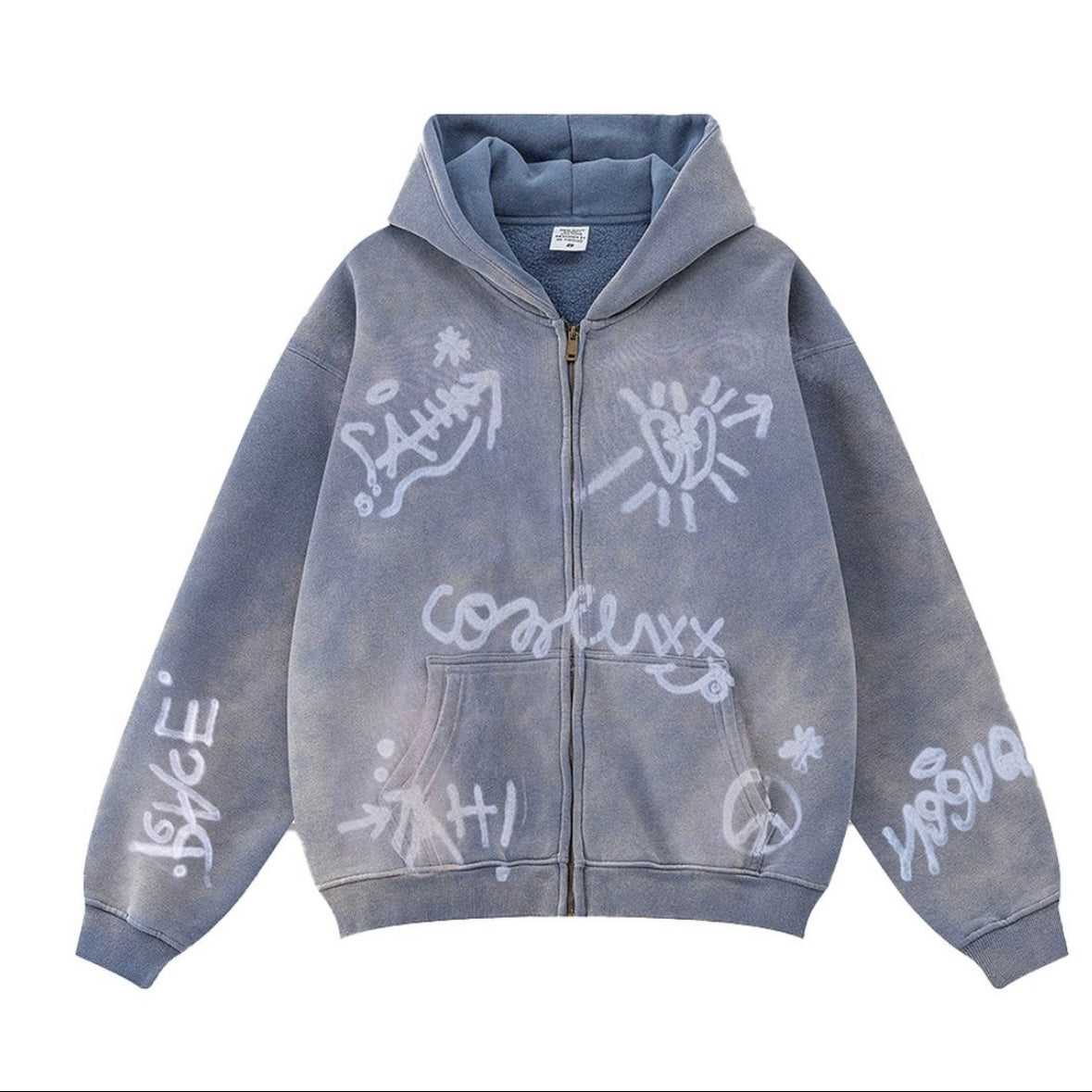 Zipper Smiley Hoodie