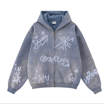 Zipper Smiley Hoodie