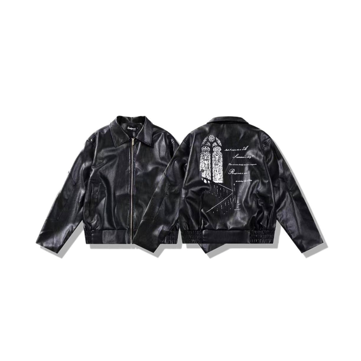 Collared Leather Jacket